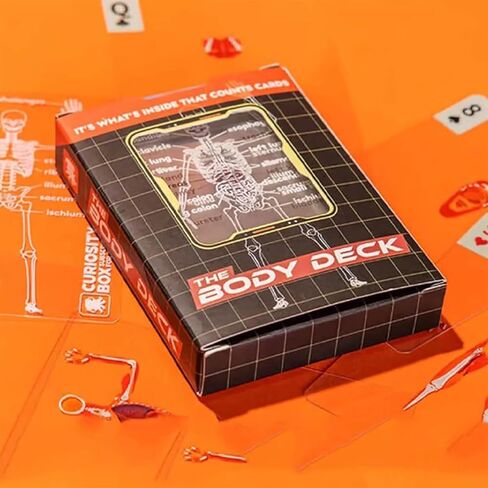 Deck Body ، أوراق تشغيل سطح الجسم ، صورة ثلاثية الأبعاد شفافة فريدة من نوعها لورق لعب التشريح البشري ، هدية بطاقة بلاستيكية مقاومة للماء لمحبي البطاقات (1pcs) in Kuwait