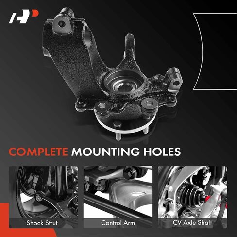 A-Premium Front Steering Knuckle & Wheel Bearing Hub Assembly Compatible with Ford Focus 2012-2018, w/5-Lug, Left Driver Side, Replace # CV6Z3K186A in Saudi Arabia