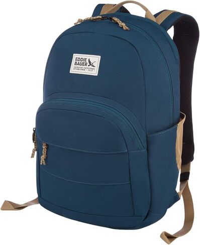 Eddie Bauer Backpack | EDC | Work | Travel | Commuter | Padded Laptop Sleeve | Bottle Pockets | Lightweight | Durable, Campus-Marine Blue, 26L in Saudi Arabia