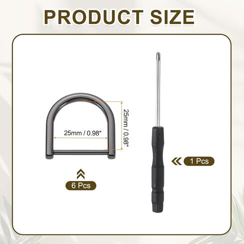 uxcell Shackle Screw D Rings U Shape D-Ring Replacement for Purse Keychain Strap Buckle in Saudi Arabia