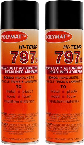 Polymat 797x HI Temp Spray لاصق يمكن أن يرتفع عناوين الحرارة عالية درجة الحرارة 220F (1) in Kuwait