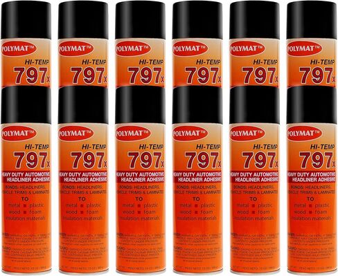 Polymat 797x HI Temp Spray لاصق يمكن أن يرتفع عناوين الحرارة عالية درجة الحرارة 220F (1) in Kuwait
