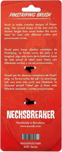 Escoda Necksbreaker Series Longliner Pinstriping Artist Paint Brush, Short Handle, Squirrel, Size 4 in Kuwait