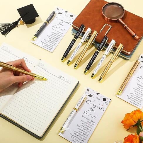 30 Set Bulk Back to School Student Gifts from Teachers Bulk Graduation Party Favors Graduation Pens Class of 2025 the Best Is Yet to Come with Congrats Bookmarks(Champagne Gold, Black, White) in Saudi Arabia