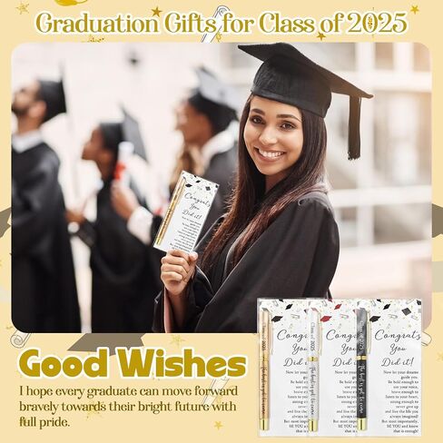 30 Set Bulk Back to School Student Gifts from Teachers Bulk Graduation Party Favors Graduation Pens Class of 2025 the Best Is Yet to Come with Congrats Bookmarks(Champagne Gold, Black, White) in Saudi Arabia