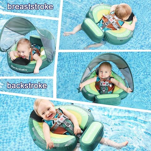 Mambobaby baby pool float مع مظلة وذيل Mambobaby طفل السباحة تعويم الطفل الصلبة غير القابلة للانتهاك ترقية طفو in Saudi Arabia
