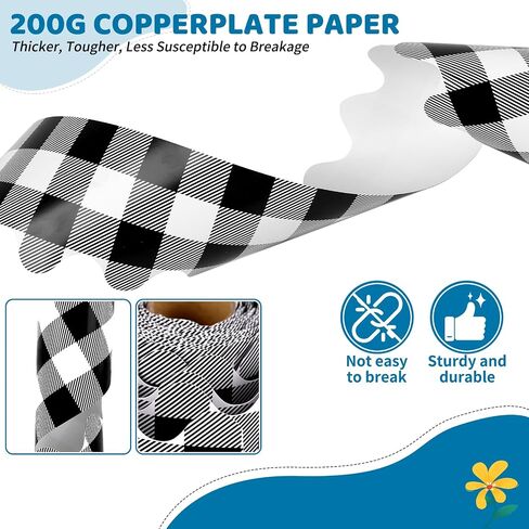 Bulletin Board Borders, 65 FT Polka Dot Scalloped Bulletin Board Borders, Classroom Borders for Bulletin Board Trim Decoration for Back to School, Classroom & Offices in Kuwait