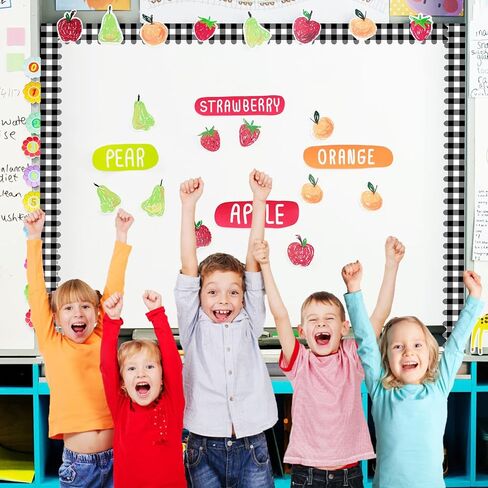 Bulletin Board Borders, 65 FT Polka Dot Scalloped Bulletin Board Borders, Classroom Borders for Bulletin Board Trim Decoration for Back to School, Classroom & Offices in Kuwait