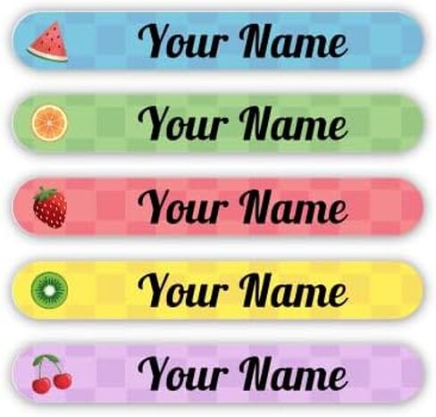 Oliver's Labels Rainbow Palette Theme Mini Labels, 100 Durable Personalized Name Labels & Tags for School Supplies, Camp Gear, Water Bottles, and Food Containers in Kuwait