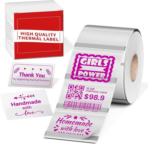Clear M110 Thermal Thermals - لـ M100/M110/M220/M200/M260/M250 M150 ، تعبئة ملصق Master Master Print Print Print الشفافة 1.57 "x1.18" (40 × 30 مم) متوافق مع ملصقات phomemo للعلامة ، الشريط ، الشعار in Kuwait