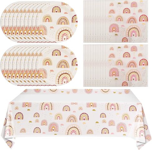 Dog Birthday Party Supplies Serves 20, Puppy Birthday Decorations, 41 Pcs Paws Party Tableware Includes 20 Plates 20 Napkins and 1 Tablecloth for Doggy Kids Dog Themed Decorations in Kuwait