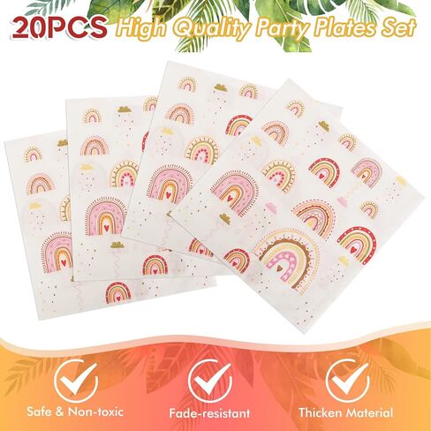 Dog Birthday Party Supplies Serves 20, Puppy Birthday Decorations, 41 Pcs Paws Party Tableware Includes 20 Plates 20 Napkins and 1 Tablecloth for Doggy Kids Dog Themed Decorations in Kuwait