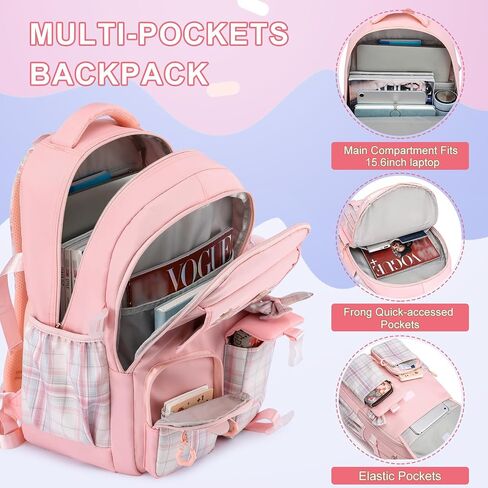 حقيبة الظهر Momuvo School Propack للفتيات ، حقيبة الكتب 3pcs مع مجموعة حقيبة School Case Case Case للأطفال in Saudi Arabia