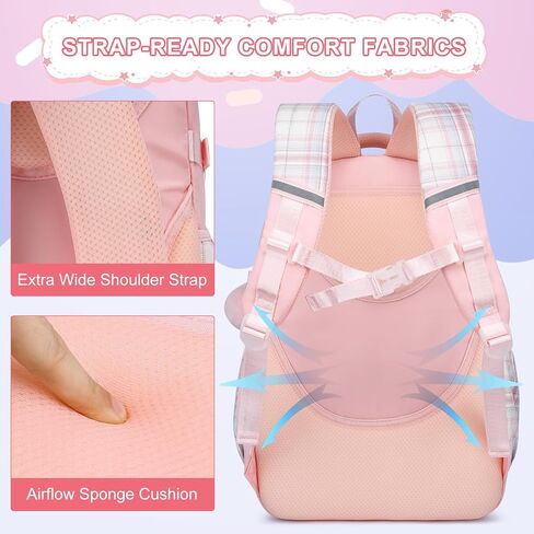 حقيبة الظهر Momuvo School Propack للفتيات ، حقيبة الكتب 3pcs مع مجموعة حقيبة School Case Case Case للأطفال in Saudi Arabia