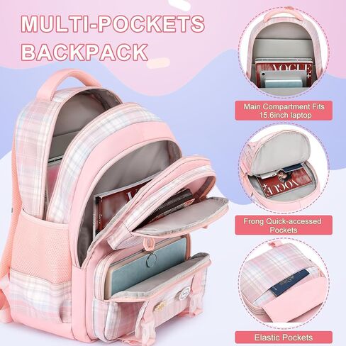حقيبة الظهر Momuvo School Propack للفتيات ، حقيبة الكتب 3pcs مع مجموعة حقيبة School Case Case Case للأطفال in Kuwait