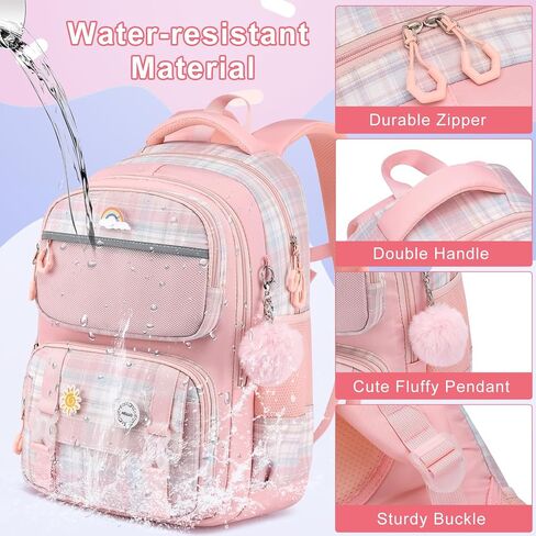 حقيبة الظهر Momuvo School Propack للفتيات ، حقيبة الكتب 3pcs مع مجموعة حقيبة School Case Case Case للأطفال in Kuwait