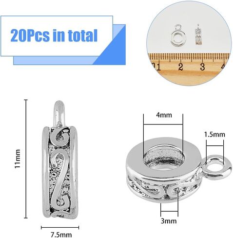 Superfindings Brass Hanger Links Dounut Charm Links حبات الناقل الكفالة قلادة لتصنيع سوار قلادة مجوهرات Dangle in Saudi Arabia