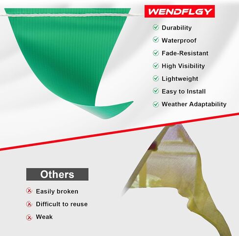 Safety Warning Highly Visible Pennant Banner Flags(45pcs,105ft,Multicolor) in Saudi Arabia