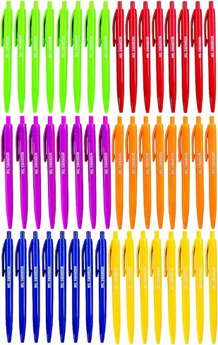Fun Express Personalized Solid Color Retractable Pens, 48 Pieces, Office, Teaching, Branded Supplies (Assorted) in Saudi Arabia