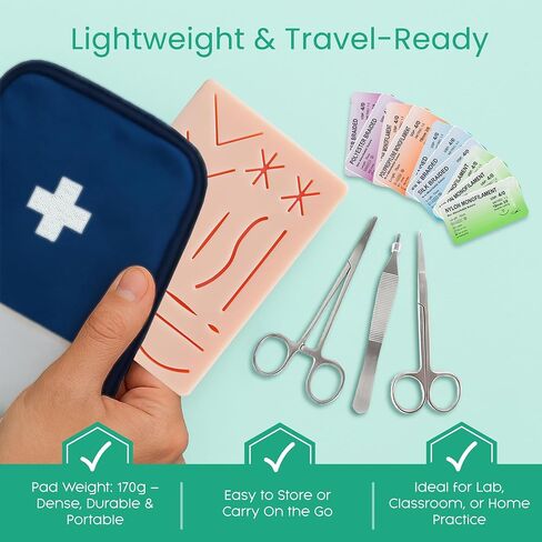 Premium Surgical Knot Tying Board Kit – Comprehensive Medical Training Set with Durable Rope, Knot Trainer, and Quick Tie Tool – Ideal for Students & Professionals in Saudi Arabia