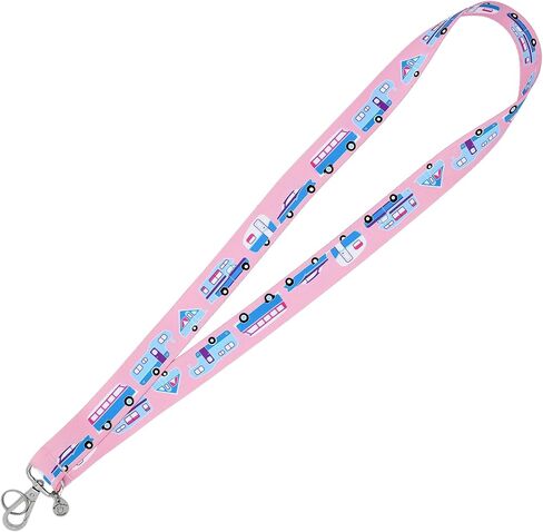 RV Campers Lanyard - حامل شارة الهوية - سلسلة مفاتيح - مقطورات تخييم ملونة على أكوا - 1 × 36 بوصة - سيارة ومقطورة عتيقة - شاحنة - العجلة الخامسة - شاحنة تخييم - إطار A - مصنوع يدويًا بواسطة Green Acorn Kitchen in Saudi Arabia
