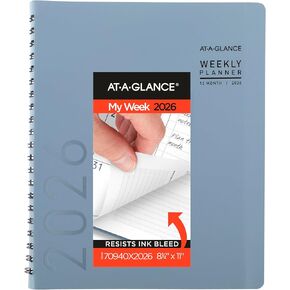 AT-A-GLANCE 2026 Appointment Book Planner, Weekly & Monthly, 8.25" x 11", Large, Half-Hourly, Contemporary, Purple (70940X1426)