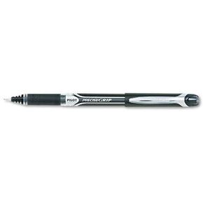 Pilot : Precise Grip Stick Roller Ball Pen, Metallic Barrel, Black Ink, Bold Point -:- Sold as 2 Packs of - 1 - / - Total of 2 Each