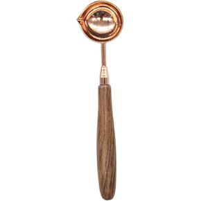 AUEAR, Brass Wax Spoon Vintage Elegant Wooden Handle Copper Sealing Stamp Melting for Wedding Invitations Mass Making Seal Gift Envelope