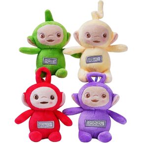 Teleatuandbbies Plush Toys, Soft Plush Keychains, Collectible Stuffed Dolls. 10 Centimeters. Gifts for Boys and Girls. (4pieces in a Set