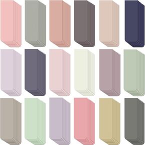 Henoyso 144 Pcs Magnetic Bookmarks Bulk, Cute Book Marker Clips Colorful Page Marker for Reading Women Men Book Lovers Reader Teacher Students Supplies, Printing on 2 Side, 2. 4 x 0. 8 Inch, Morandi