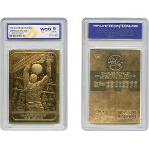 Charles Barkley 1986 Fleer Rookie 23KT Gold '98 Card - Graded GEM Mint 10