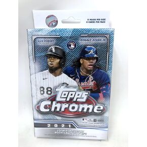 Topps 2021 Chrome Baseball Card Pack - 25 Cards per Hanger Box