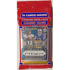 2021 Panini Prizm Football Cello Pack (20 Cards/Box) Red White Blue Prizms!