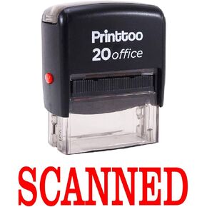 Printtoo Custom Stamp Self Inking Scanned Rubber Stamp Office Stationary-Black
