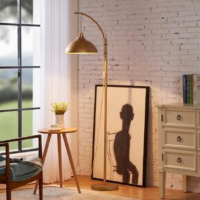 WOXXX Industrial Floor Lamp Modern Rustic Task Floor Lamp in Aged Bronze Finish, Standing Lamp Farmhouse arc Floor Lamps for Living Room Bedrooms Office Vintage Arched Bright Tall Reading lamp
