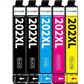 Remanufactured Ink Cartridges Replacement for Epson 202 202XL T202 XL Ink Cartridges Multipack Work with Expression Expression Home XP-5100 Workforce WF-2860 Printer (5 Pack)