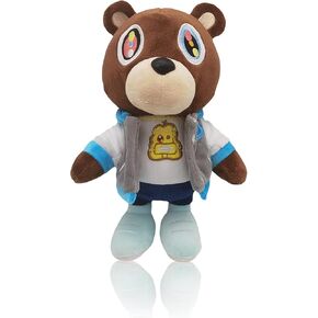 Cute Bear Kanye Plush Toy 10 inch Soft Stuffed Animal Perfect Graduation Bear Gifts for Kids Fans