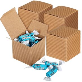 زخارف تحديد مائدة الحلوى ملفوفة بشكل فردي-4 صناديق مليئة بفرديات الحفلات الناعمة المغلفة لحفلة عيد الميلاد ، 4 يوليو ، حمامات الأطفال ، يكشف الجنس ، (الأزرق-العليق) in Kuwait