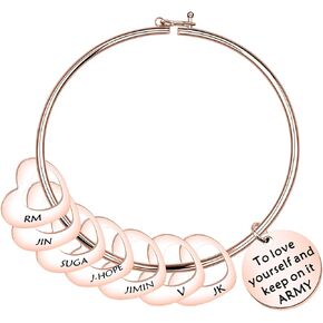 WSNANG Korean Music Gift to Love Yourself and Keep On It Bracelet DIY Bracelet Music Lover Jewelry Making Gift for Korean Group Fans