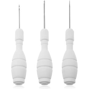 yyangz 3pcs مقبض بلاستيكي Awl الإبرة إصلاح الأحذية الإبرة