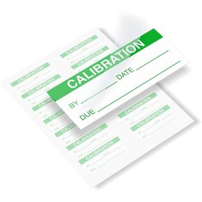 SmartSign Calibration Labels | 140 Labels/Pack, 0.625" x 1.5" Write-On Vinyl Stickers, Made in USA