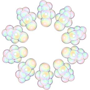 TOYANDONA 10pcs Bubble Clusters, 1:6 Scale Dollhouse Bath Tub Bubbles Mini Craft Beads Bubbles Acrylic Cloud Beads for DIY Necklaces Bracelets Jewelry Making Supplies