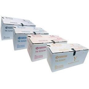 Kyocera P5026CDW (TK-5242) Toner Cartridge Set - Black 4,000/Color 3,000 Yield
