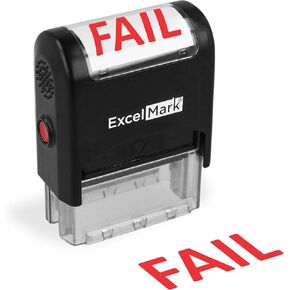 ExcelMark Bold Fail Stamp – Self-Inking A-1539 (Red Ink)