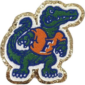University College Sticker Patches 3M Adhesive, Classic Chennile w/Gold Glitters 3.5in (SU Syracuse)