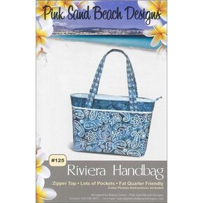 Pink Sand Beach Design Riviera Handbag Pattern