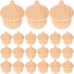 30 Pack Crafts Unfinished Wooden Acorn Peg Doll - Natural Wood Counting Sorter, Decor for Drawing Gameshlt- Make Your Own