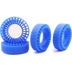 1.0 Tire Inserts Silicone Rubber Tire Inserts Foam 1.0 Wheel Tires Waterproof Inserts for 58-63mm*20-24mm 1.0 Wheel Tires RC TRX4M SCX24 Fcx24 Ax24 1/18 1/24 RC Crawler Car(4Pcs Blue)