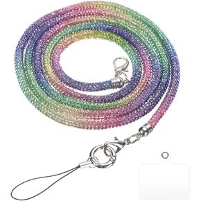 uxcell Rhinestone Purse Straps, Crystal Bag Handle Sparkly Replacement Bag Straps for Phone Bag Underarm Bag Shoulder Evening Handbag Tote Pochette Satchel Wedding, Multicolor