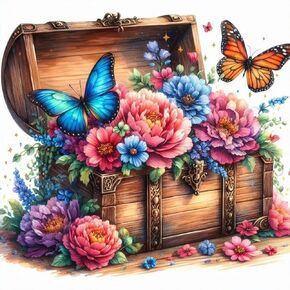 Anuver Flower Diamond Art Kits for Adults, 5D DIY Diamond Painting Kits for Beginners, Full Drill Diamond Painting Kits for Home Wall Decor, 12x12 Inch